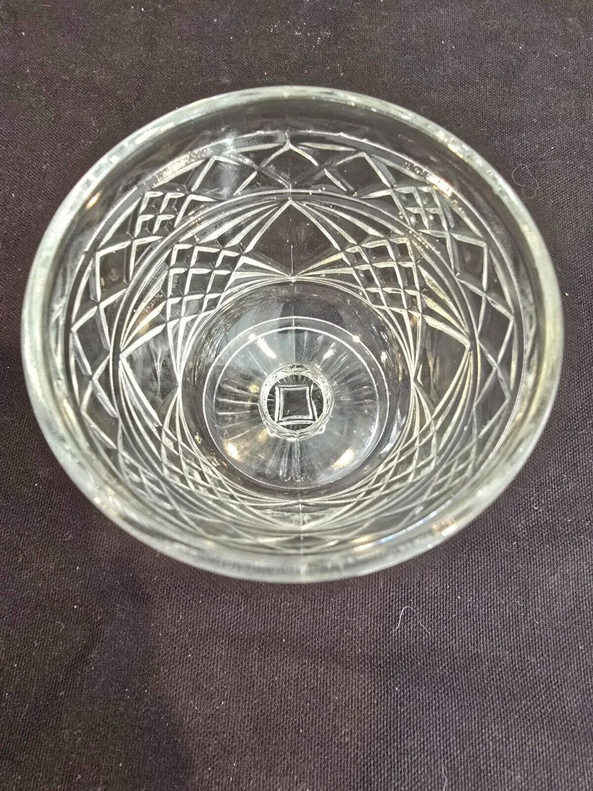 3 Hazel Atlas Big Top Peanut Butter Clear Champagne/Sherbet Glasses 3.5 inch