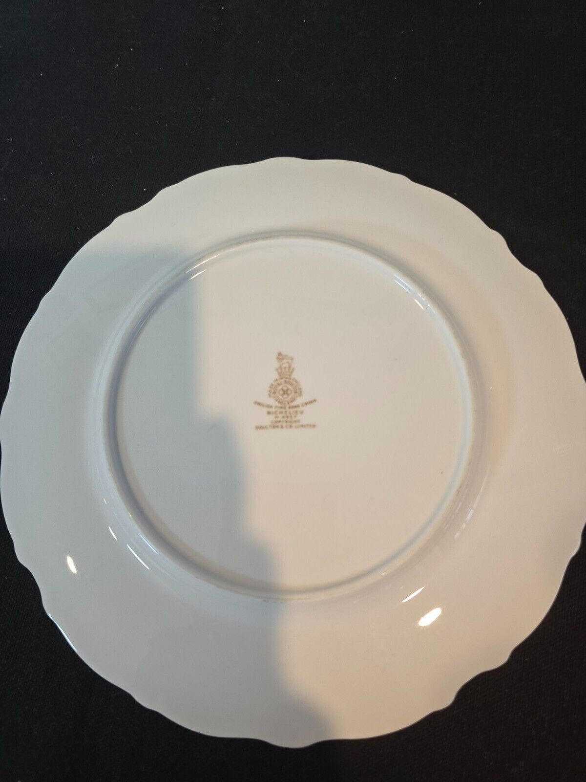 Set of 4 Royal Doulton Richelieu White/Gold 8" Salad Plates H4957