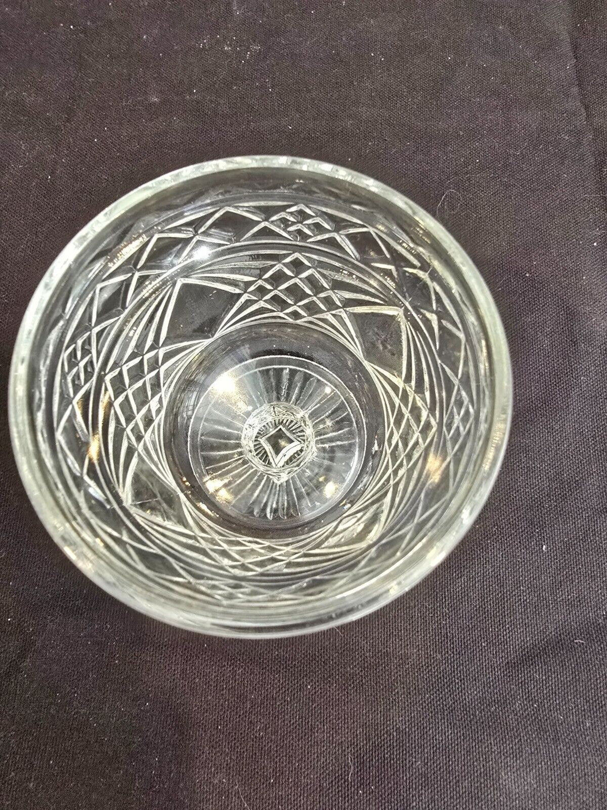 3 Hazel Atlas Big Top Peanut Butter Clear Champagne/Sherbet Glasses 3.5 inch
