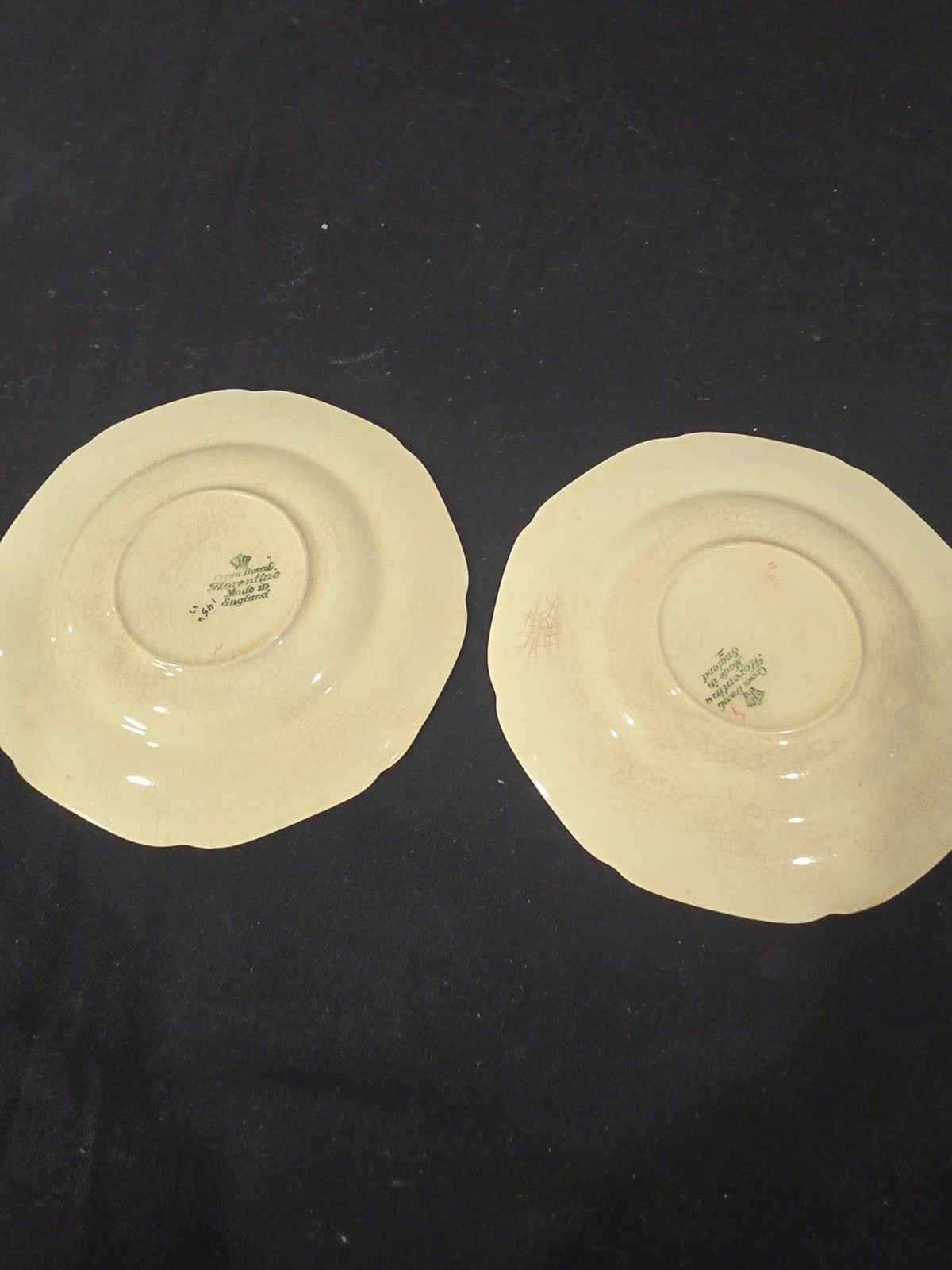 Crown Ducal "Florentine" Cream Soup Bowls with Underplates – Set of 4