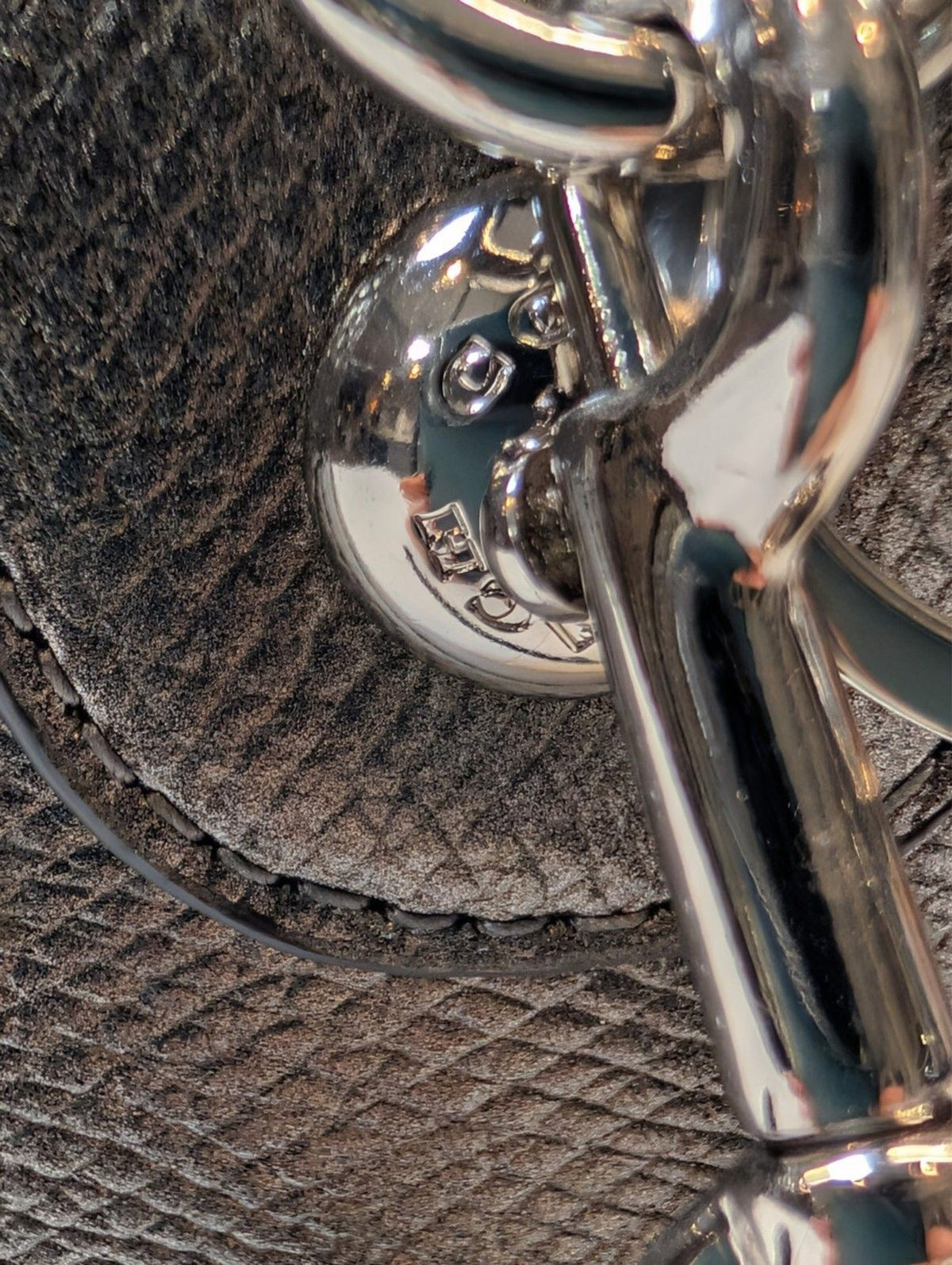 Coach Bennett Satchel / Purse — Metallic Gunmetal Leather 2 Way