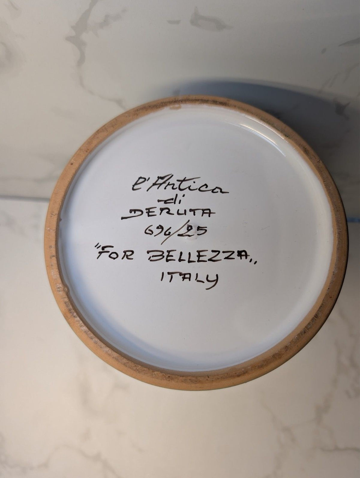 L'Antica Deruta Bellezza Farina Flour Canister w Lid Italian Majolica 10"