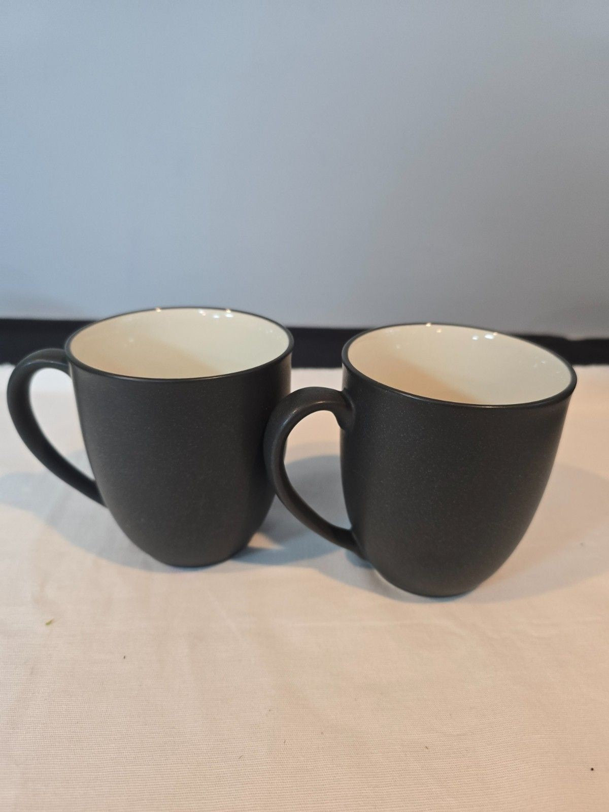 Set of 7 Noritake Stoneware Colorwave Graphite 12 Oz Coffee Mugs #8034 Pattern