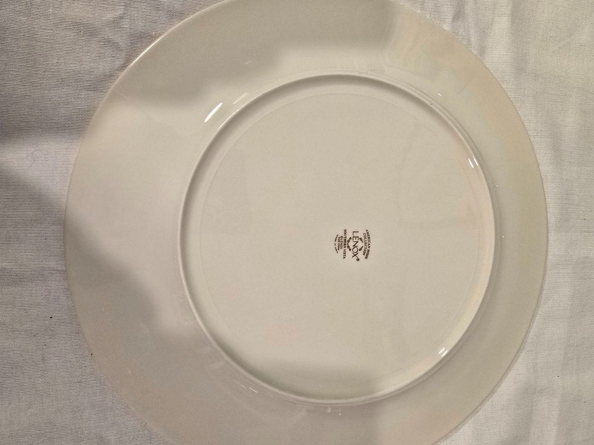 Lenox Southern Vista Dinner Plates 10 7/8" Set of 2 Floral Blue Gold Trim