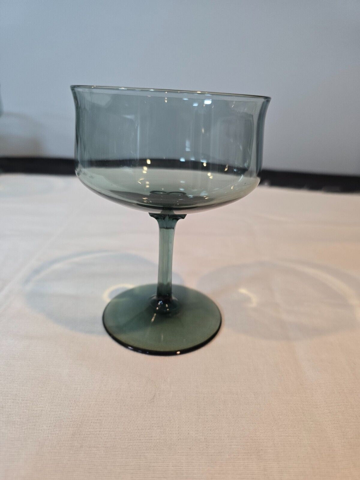 Set of 7 Lenox Crystal Silver Mist Blue Gray Champagne/Tall Sherbet Glasses 5"