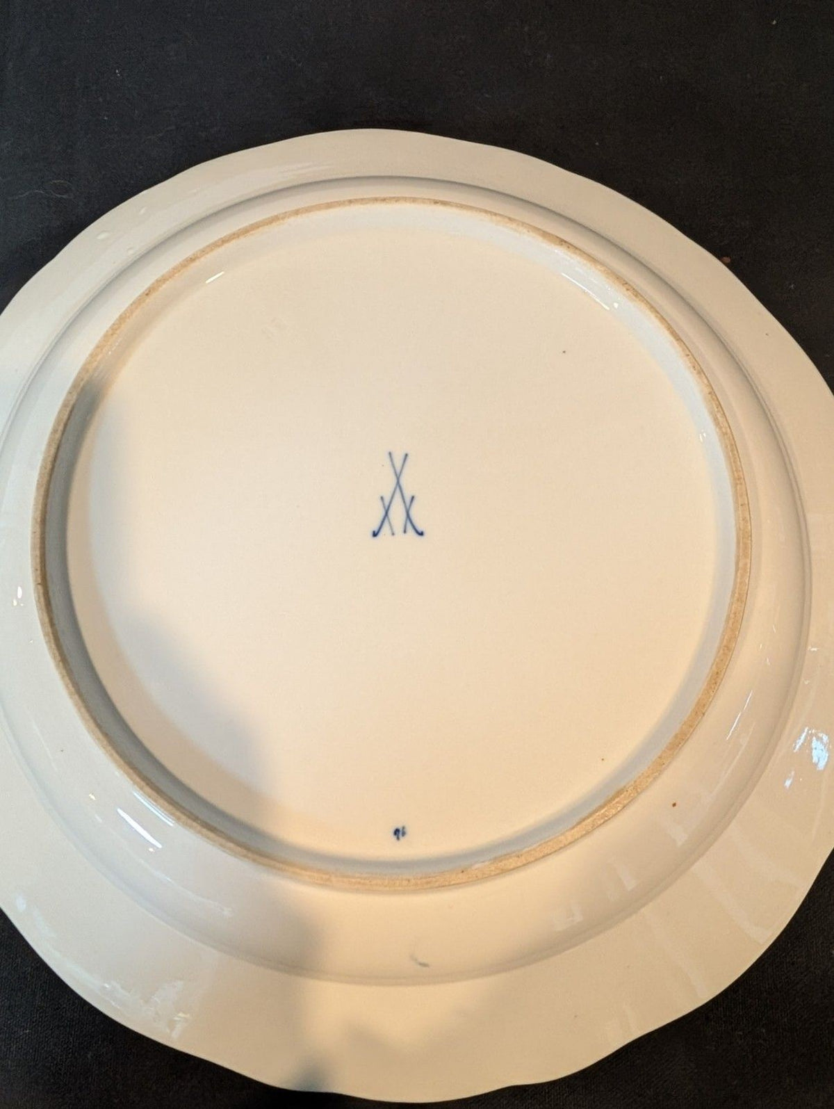 Meissen Blue Onion Gilt-Edge Serving Bowl 12.75" Late 19th Century First Quality