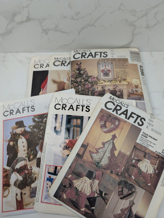 McCall’s Crafts Christmas Pattern Lot 4398 5512 6159 8440 P372 Uncut Holiday