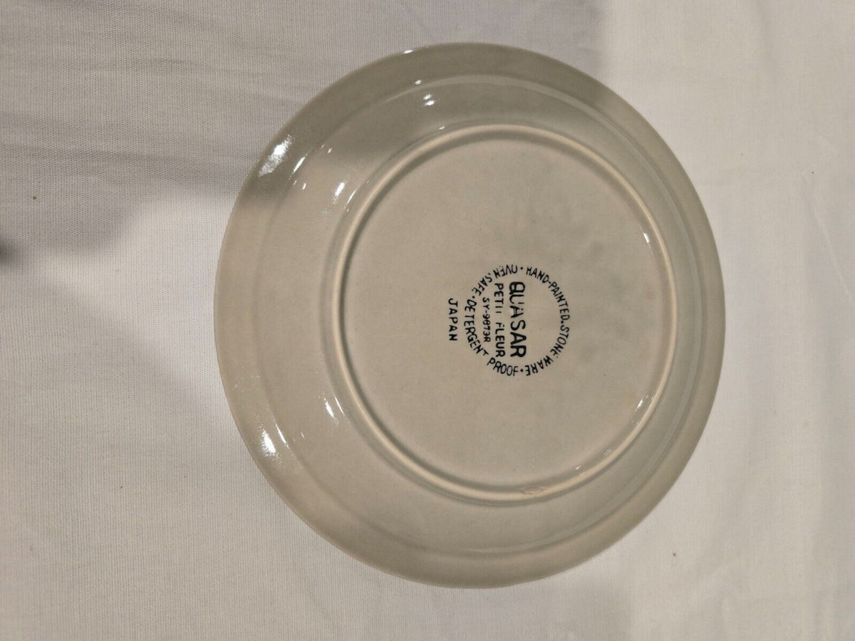 Set of 2 Quasar Petit Fleur Sy-9873R Salad Plate Stone Ware Japan Hand painted
