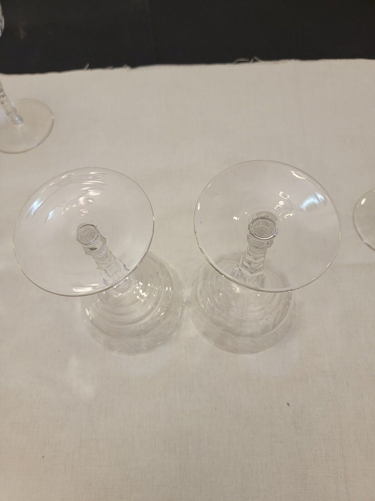 Set of 5 #2006 Libbey Rock Sharpe Marshfield Tall Champagne/Sherbet