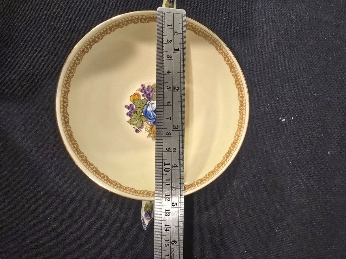 Crown Ducal "Florentine" Cream Soup Bowls with Underplates – Set of 4