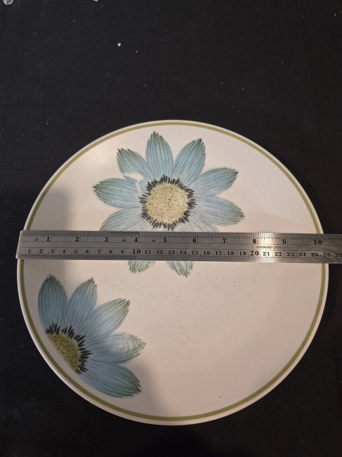 Set 2 Noritake Progression China Up-Sa Daisy 10 1/4" Dinner Plates 9001 Blue