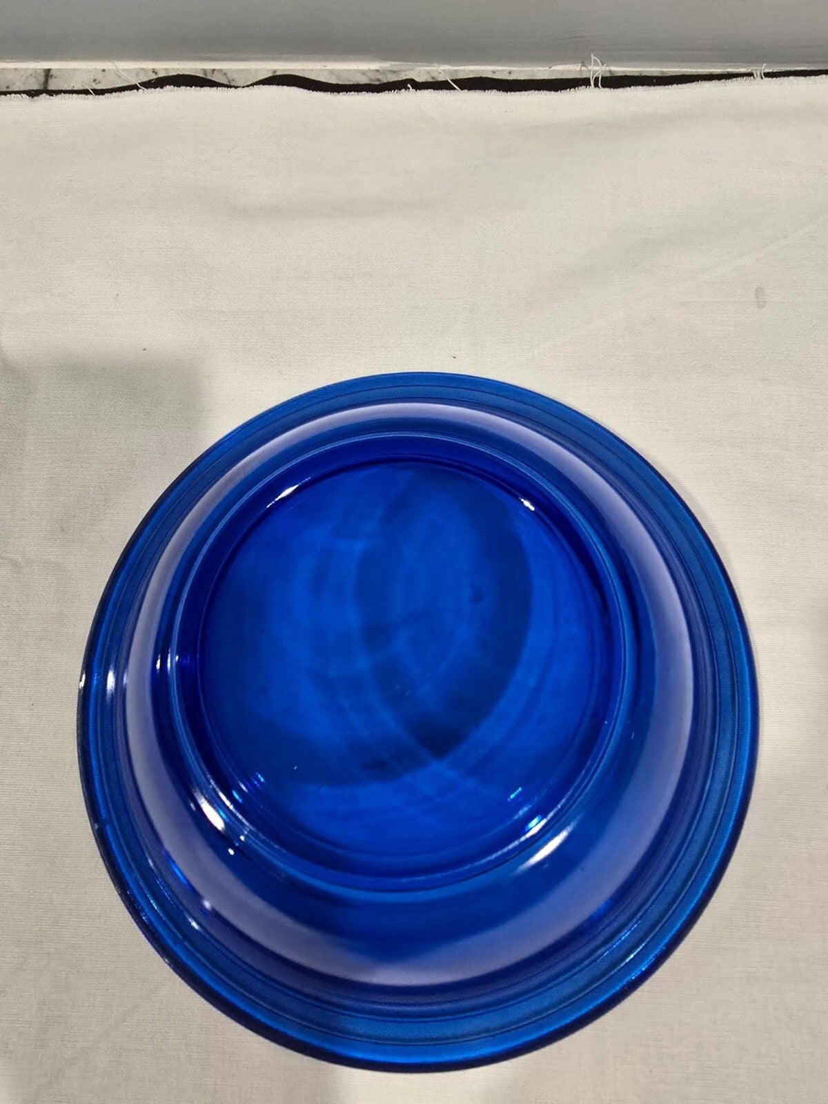 Hazel Atlas Moderntone Cobalt Large Mixing Bowl – Depression Glass – Vtg 1930s