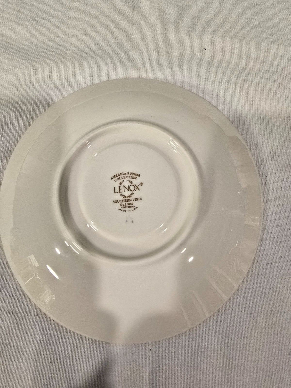 Lenox Southern Vista Cup & Saucer Set Floral Blue Gold Trim