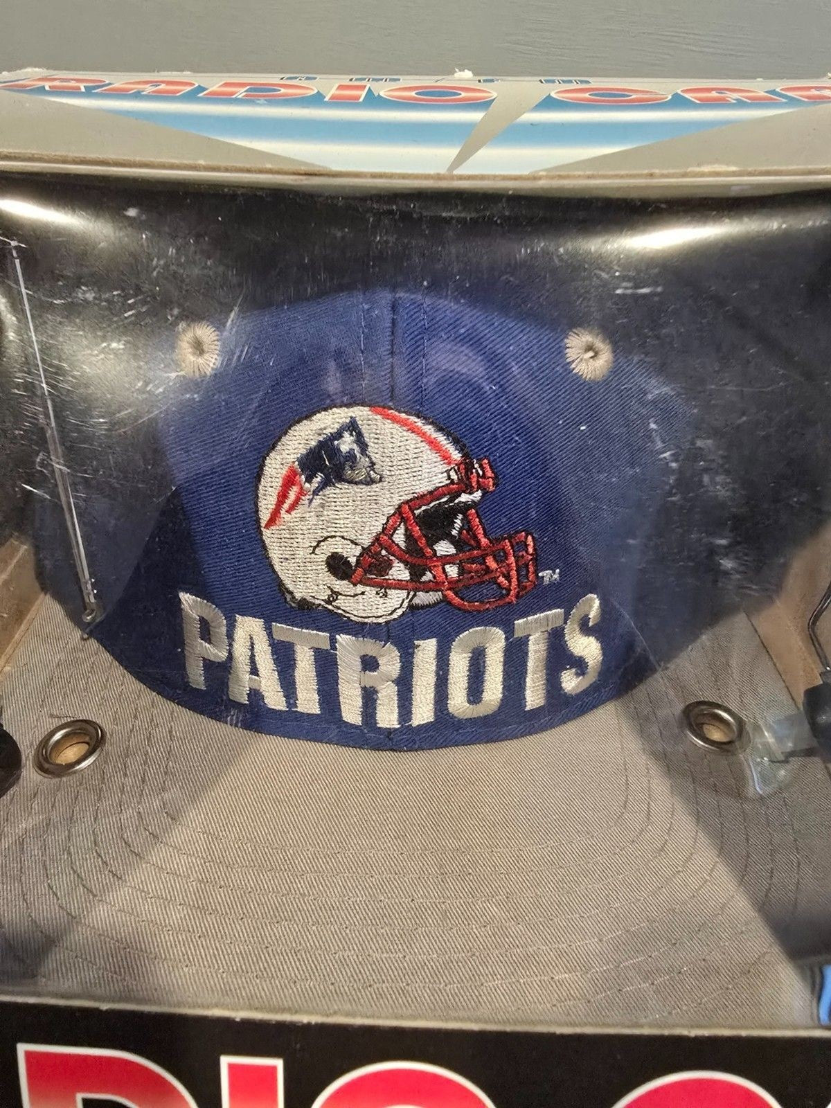 Vintage New England Patriots AM/FM Radio Cap – NIB – 1990s NFL Novelty Hat