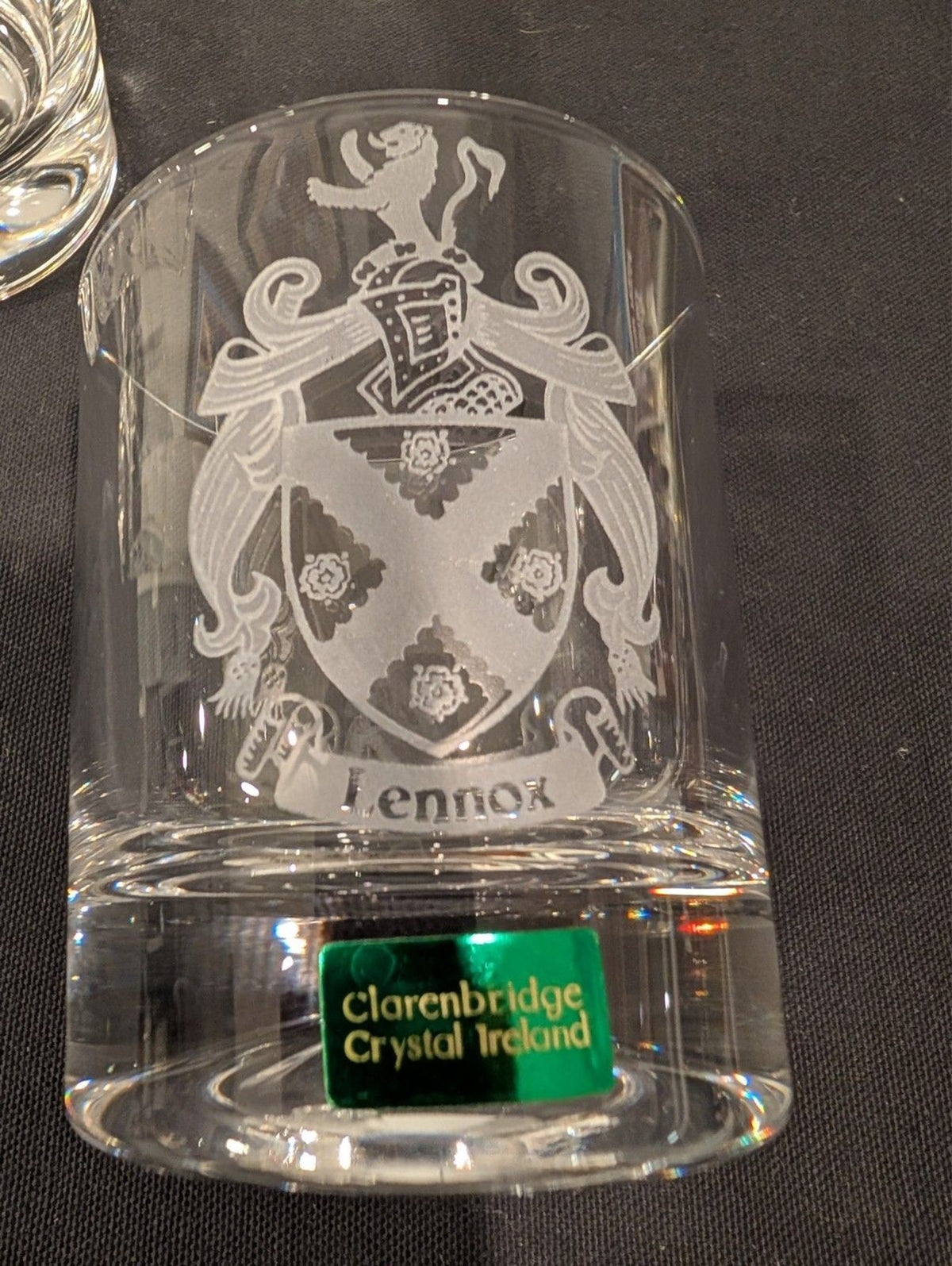 8 Clarenbridge Crystal Ireland Lennox Family Crest Double Old Fashioned Glasses