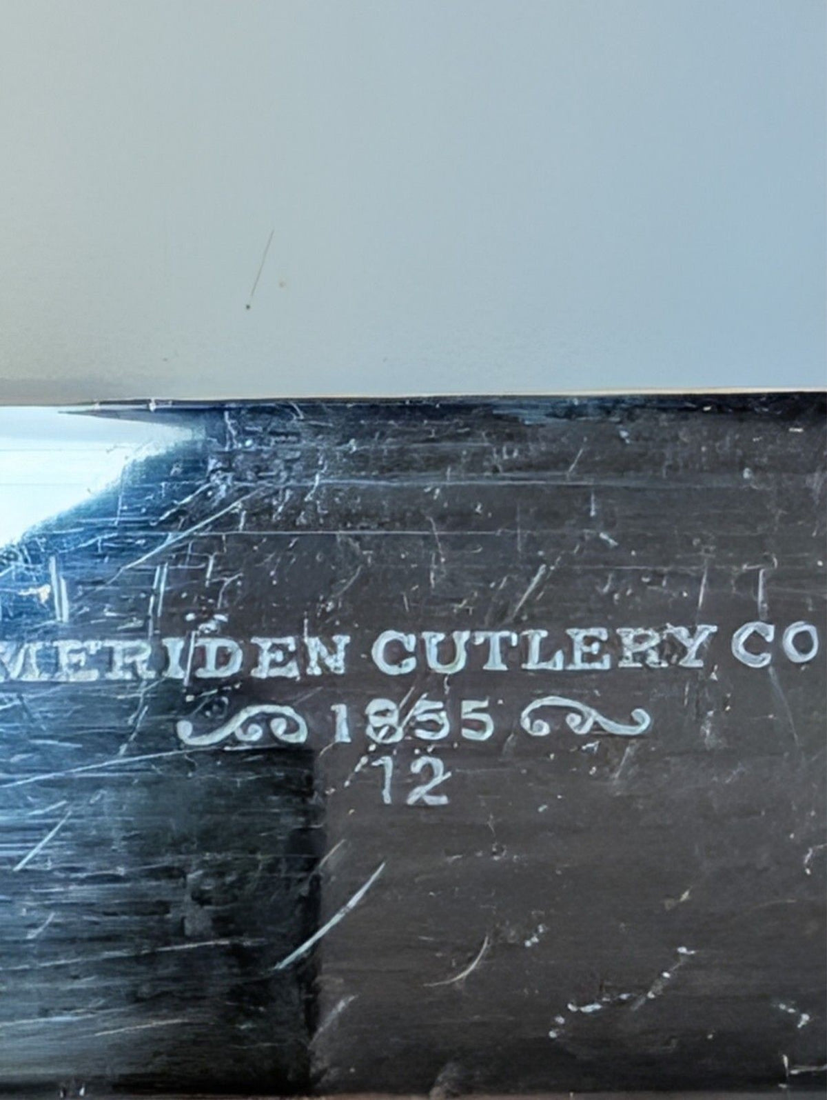 Antique Meriden Cutlery Celluloid Patent Ivory Dessert Knives Boxed 12
