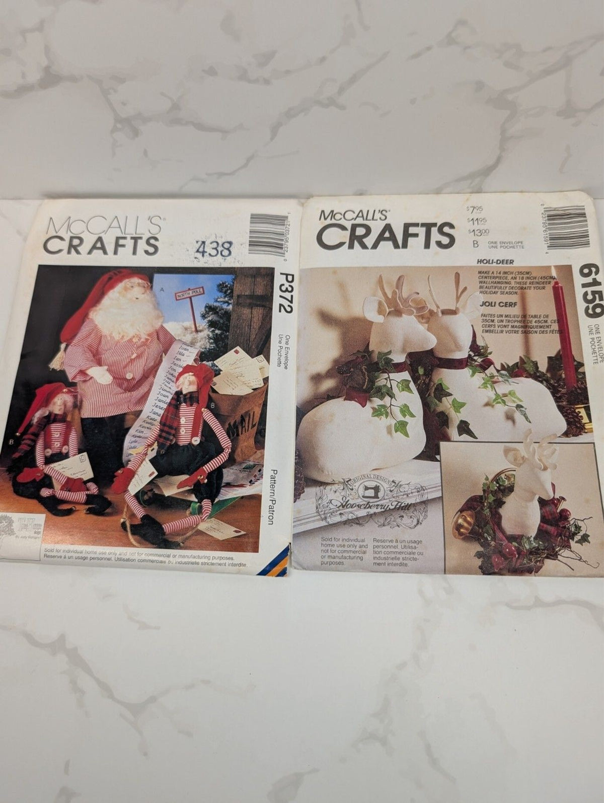 McCall’s Crafts Christmas Pattern Lot 4398 5512 6159 8440 P372 Uncut Holiday