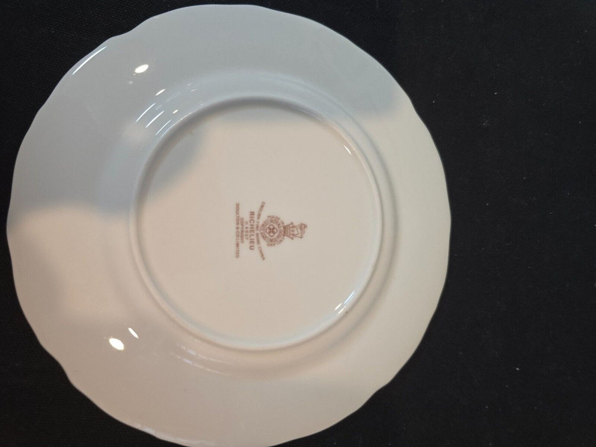 Set 4 Royal Doulton Richelieu White/Gold 6.5" Bread & Butter/Dessert Plate H4957