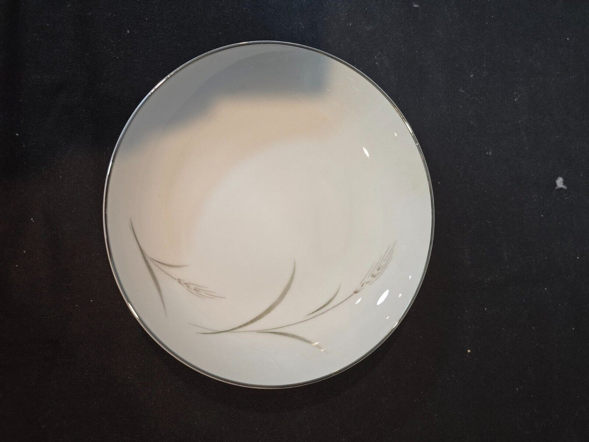 Set of 4  Mikasa Aries 8262 7 3/4" Coup Soup Bowl - Wheat W/Green & Gray Stalk