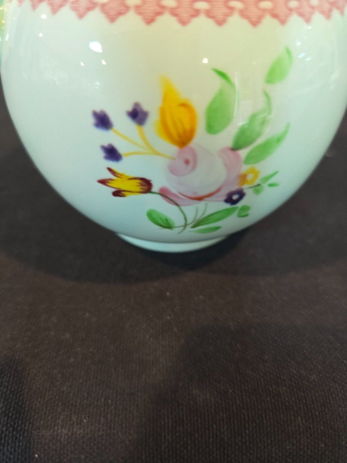 Adams Calyx Ware Lowestoft 2087 Sugar Bowl & Creamer Set England