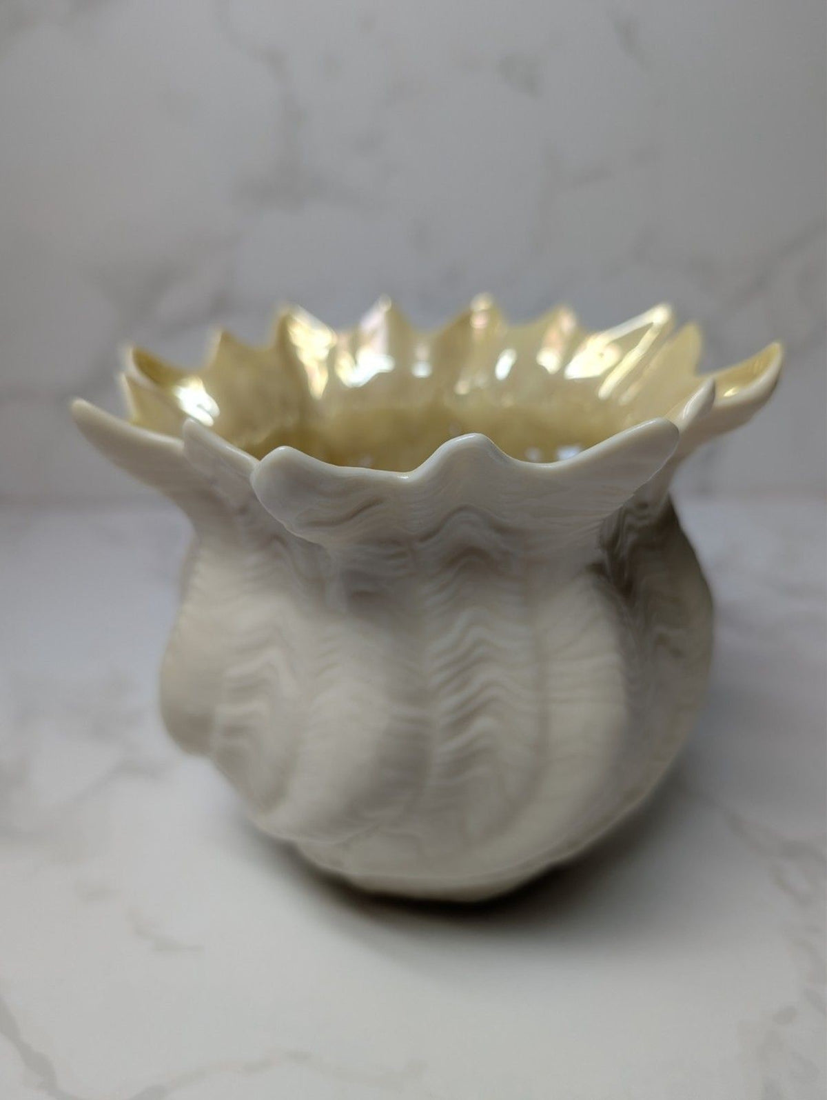 Belleek Ireland Lily of the Valley Vase & Neptune Shell Cachepot Planter Lot