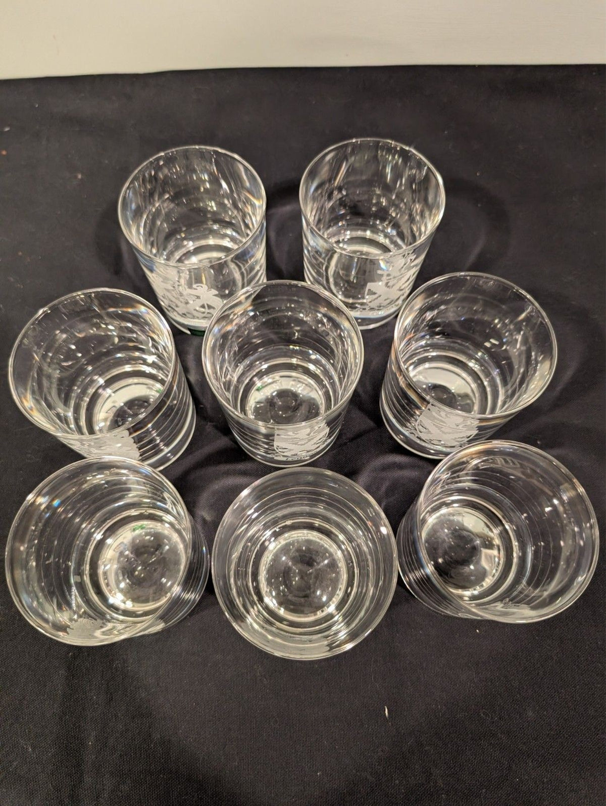 8 Clarenbridge Crystal Ireland Lennox Family Crest Double Old Fashioned Glasses