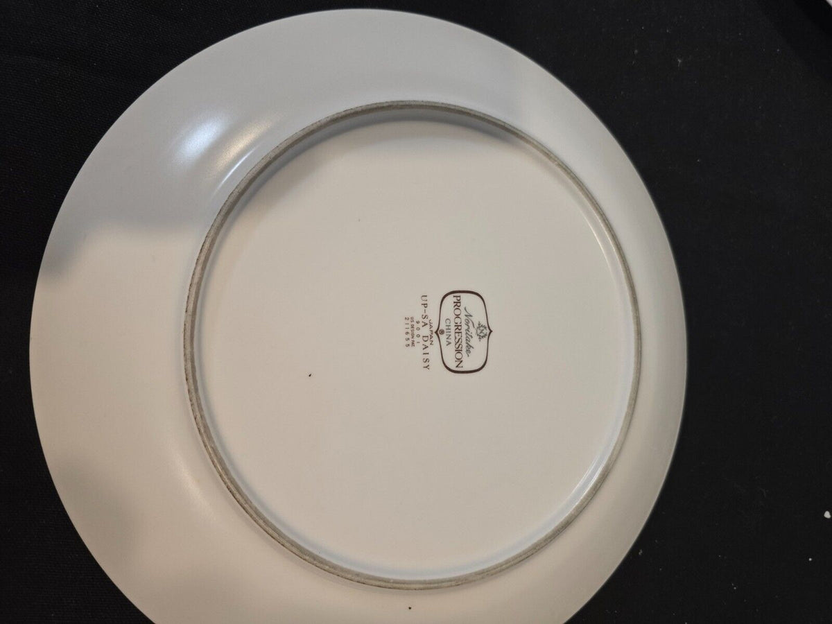 Set 2 Noritake Progression China Up-Sa Daisy 10 1/4" Dinner Plates 9001 Blue
