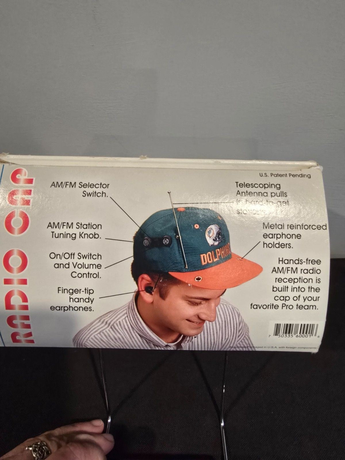 Vintage New England Patriots AM/FM Radio Cap – NIB – 1990s NFL Novelty Hat