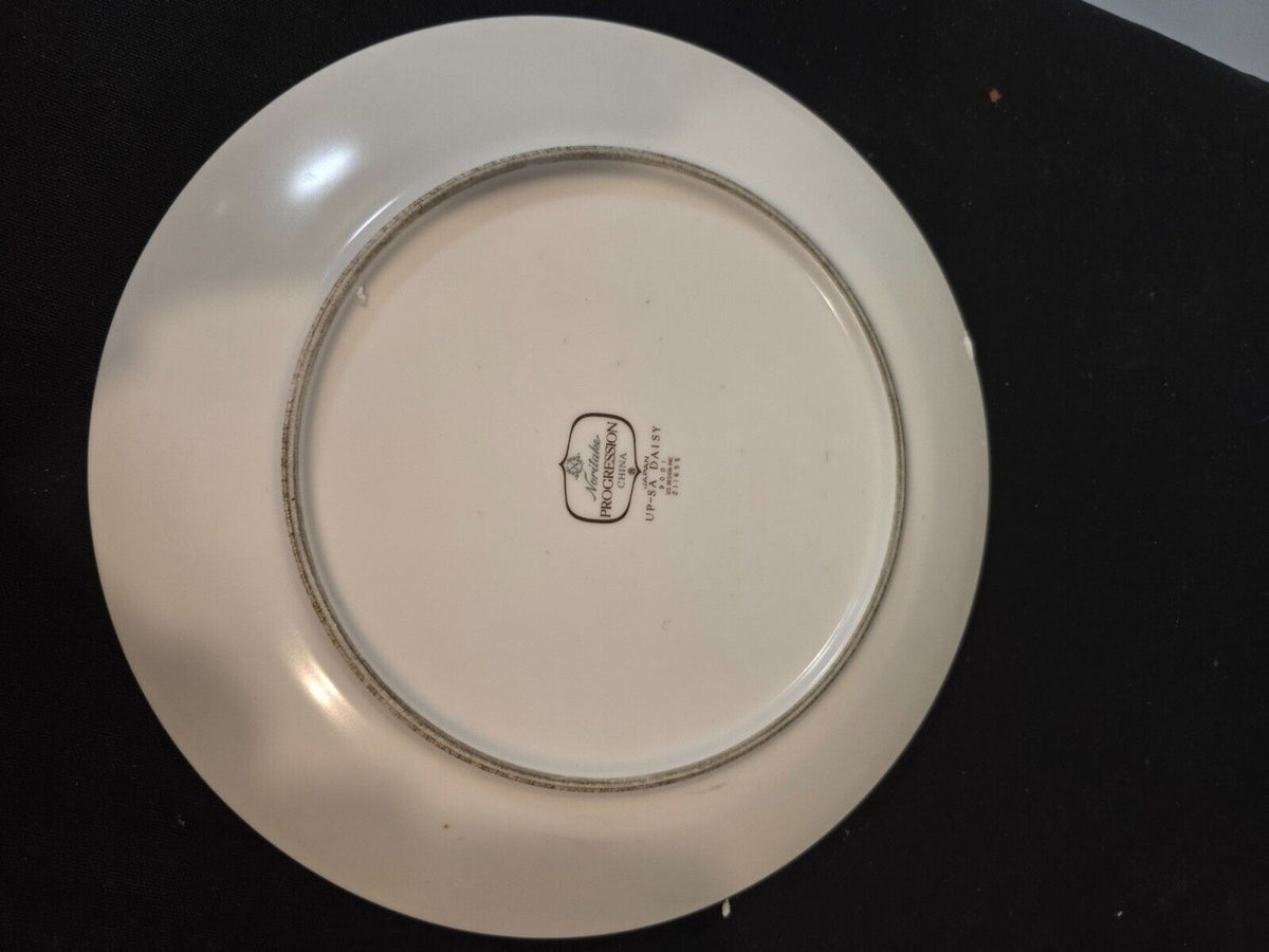 Set 2 Noritake Progression China Up-Sa Daisy 10 1/4" Dinner Plates 9001 Blue