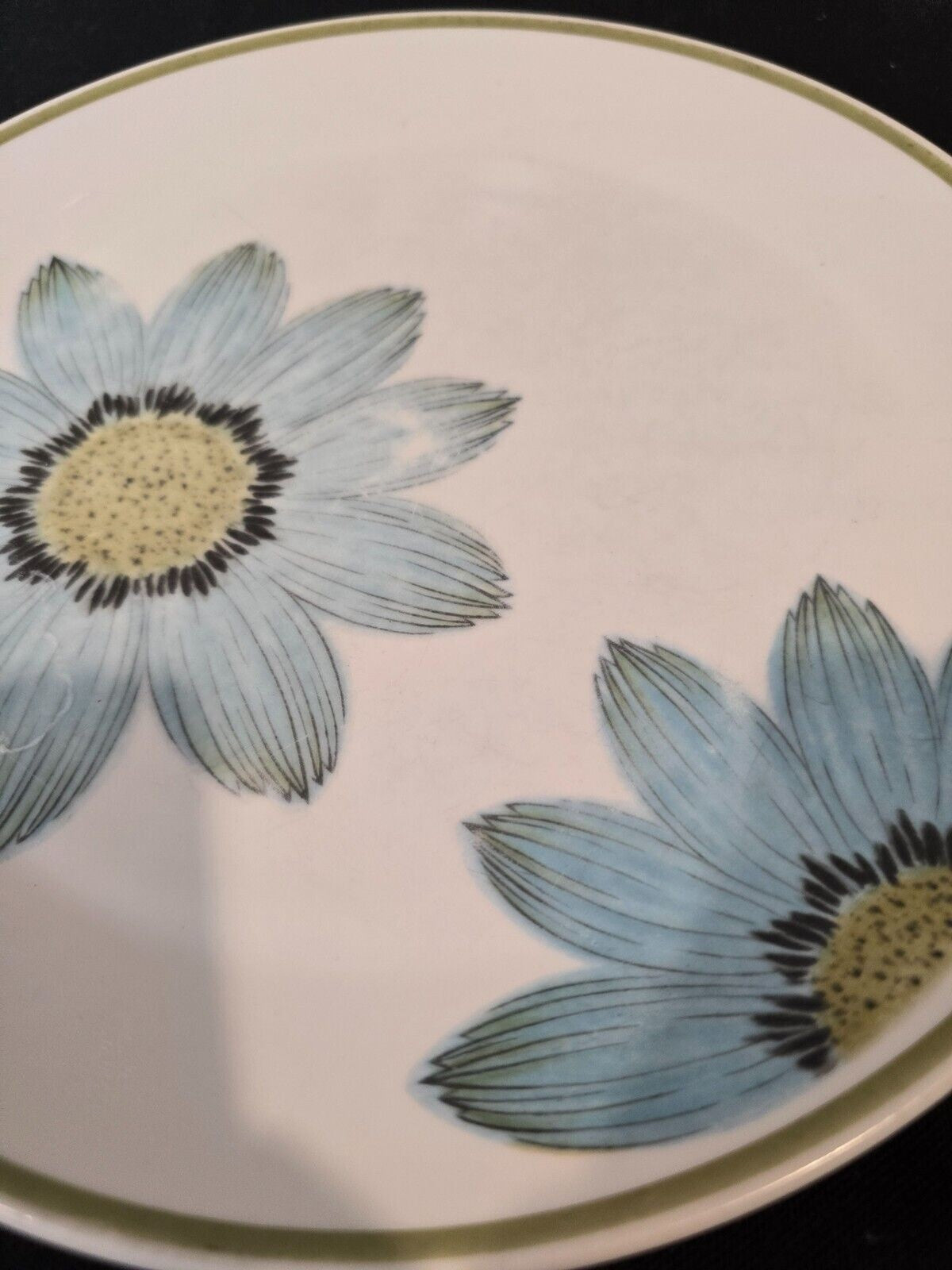 Set 2 Noritake Progression China Up-Sa Daisy 10 1/4" Dinner Plates 9001 Blue