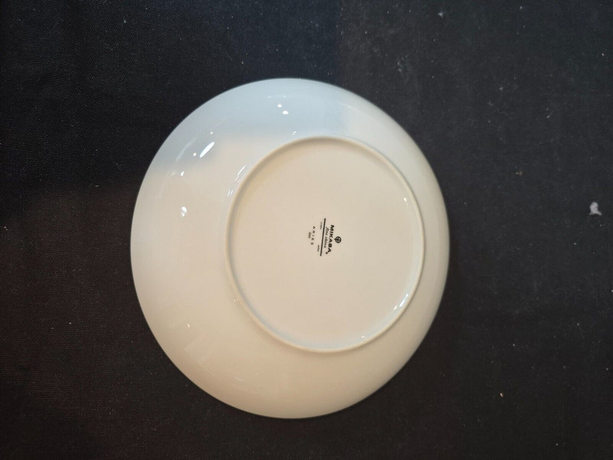 Set of 4  Mikasa Aries 8262 7 3/4" Coup Soup Bowl - Wheat W/Green & Gray Stalk