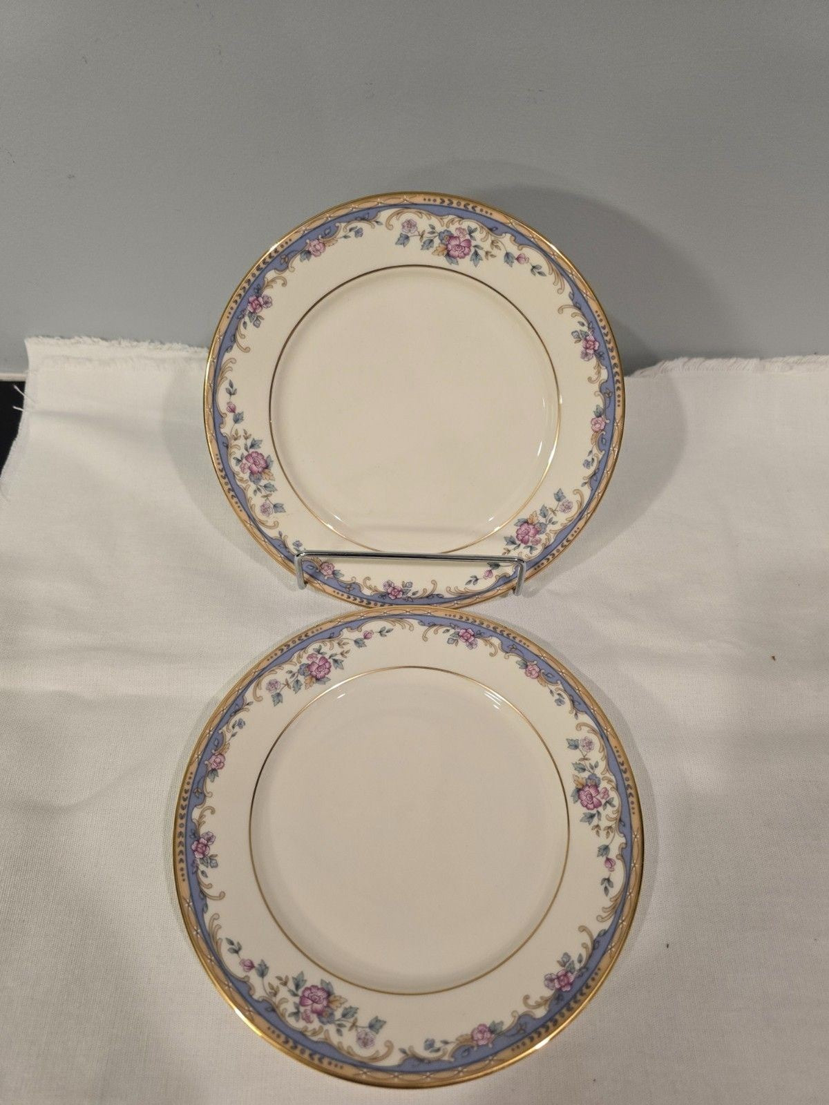 Lenox Southern Vista Bread & Butter Plates 6 1/2" Set of 2 Floral Gold