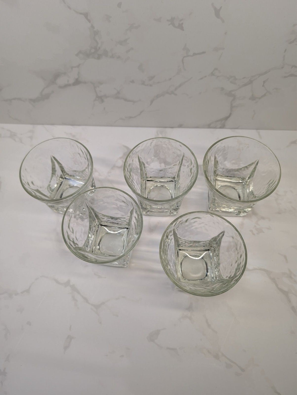 Libbey St. Regis Rocks Glasses — Set of 5  Clear Heavy Base Double Old Fashioned