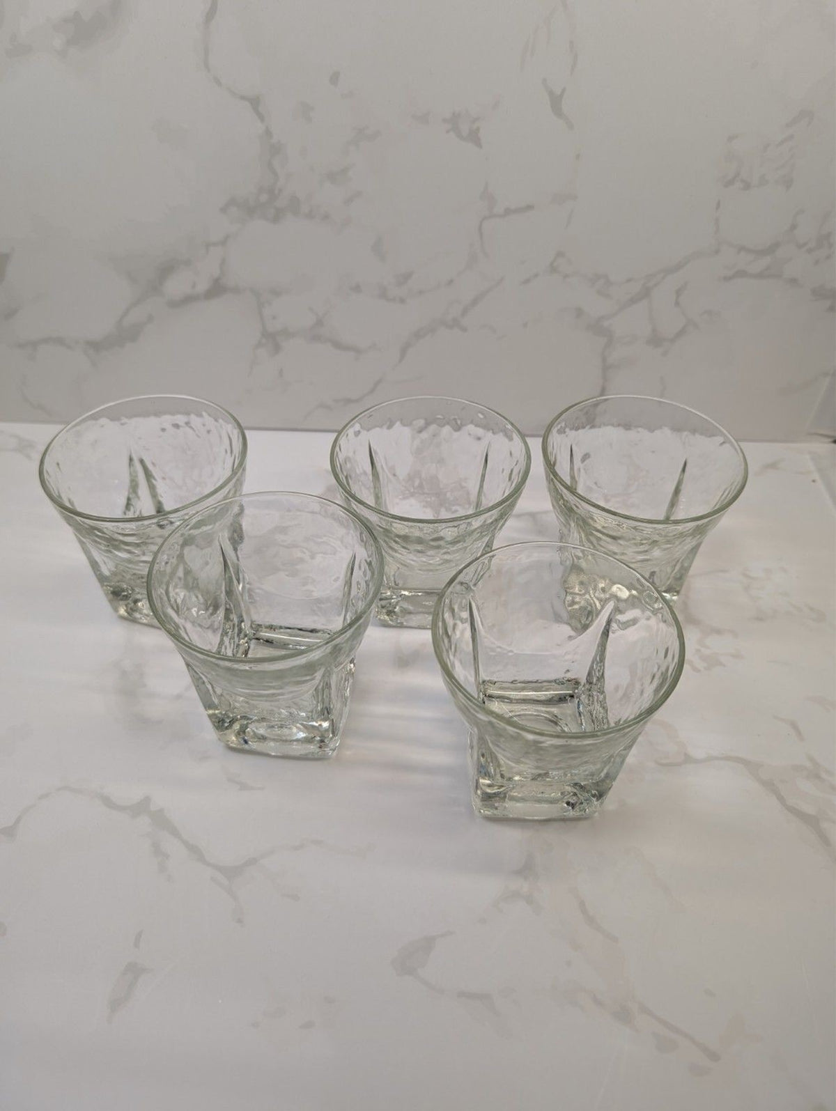 Libbey St. Regis Rocks Glasses — Set of 5  Clear Heavy Base Double Old Fashioned