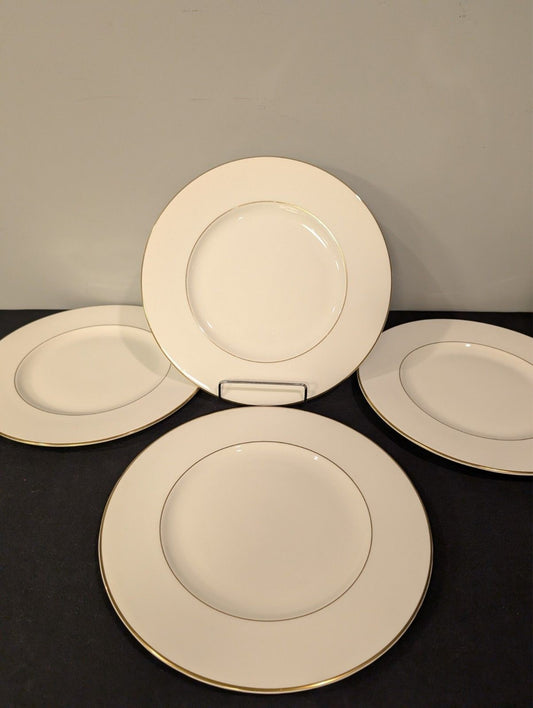 4 Heinrich Royal Gold Dinner Plates – 10.5" Villeroy & Boch W Germany Bone China