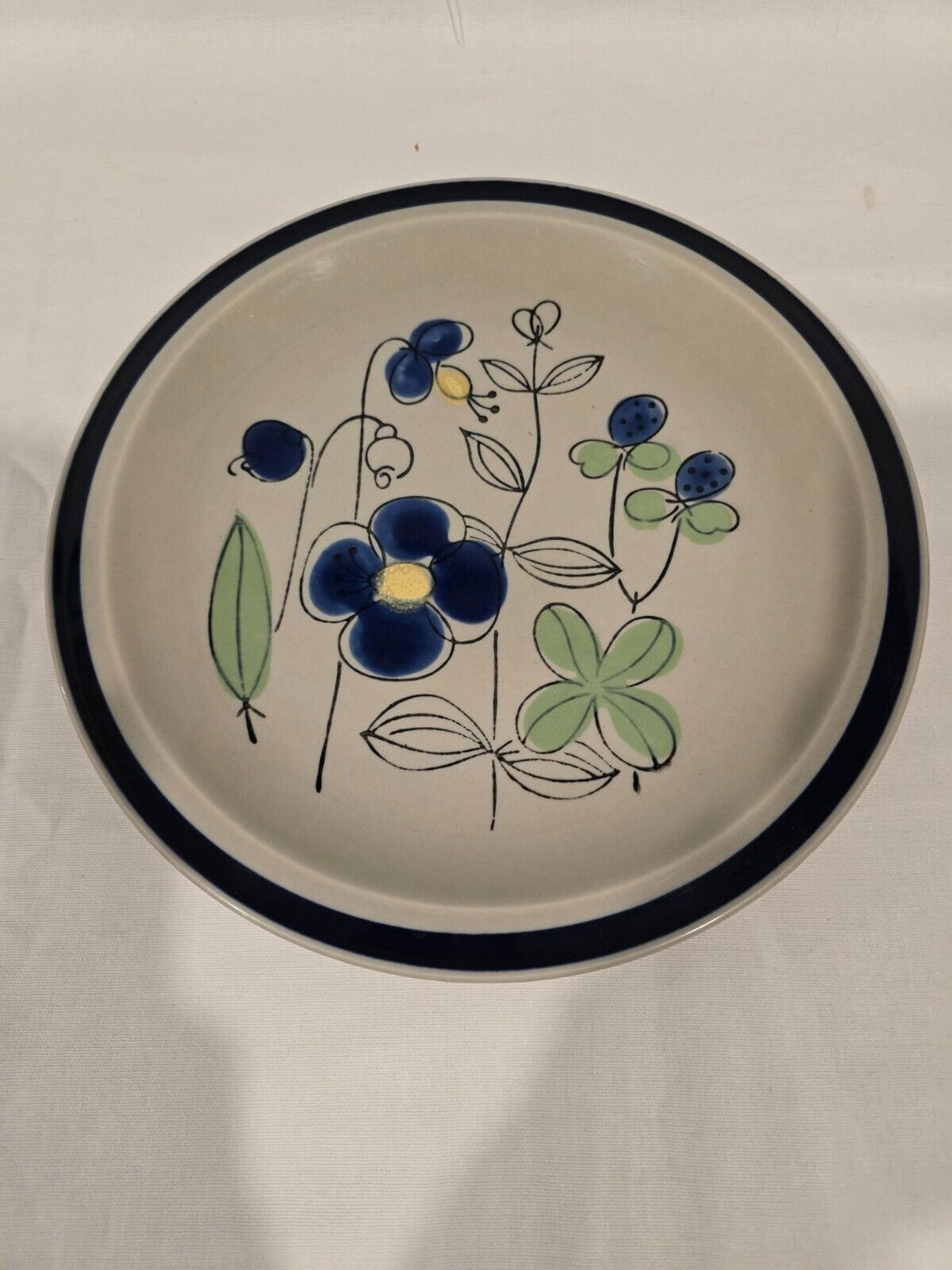 Set of 2 Quasar Petit Fleur Sy-9873R Dinner Plate Stone Ware Japan Hand painted