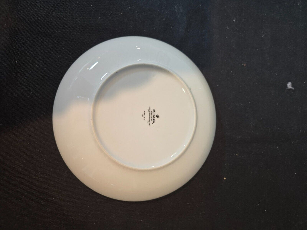 Set of 4  Mikasa Aries 8262 7 3/4" Coup Soup Bowl - Wheat W/Green & Gray Stalk
