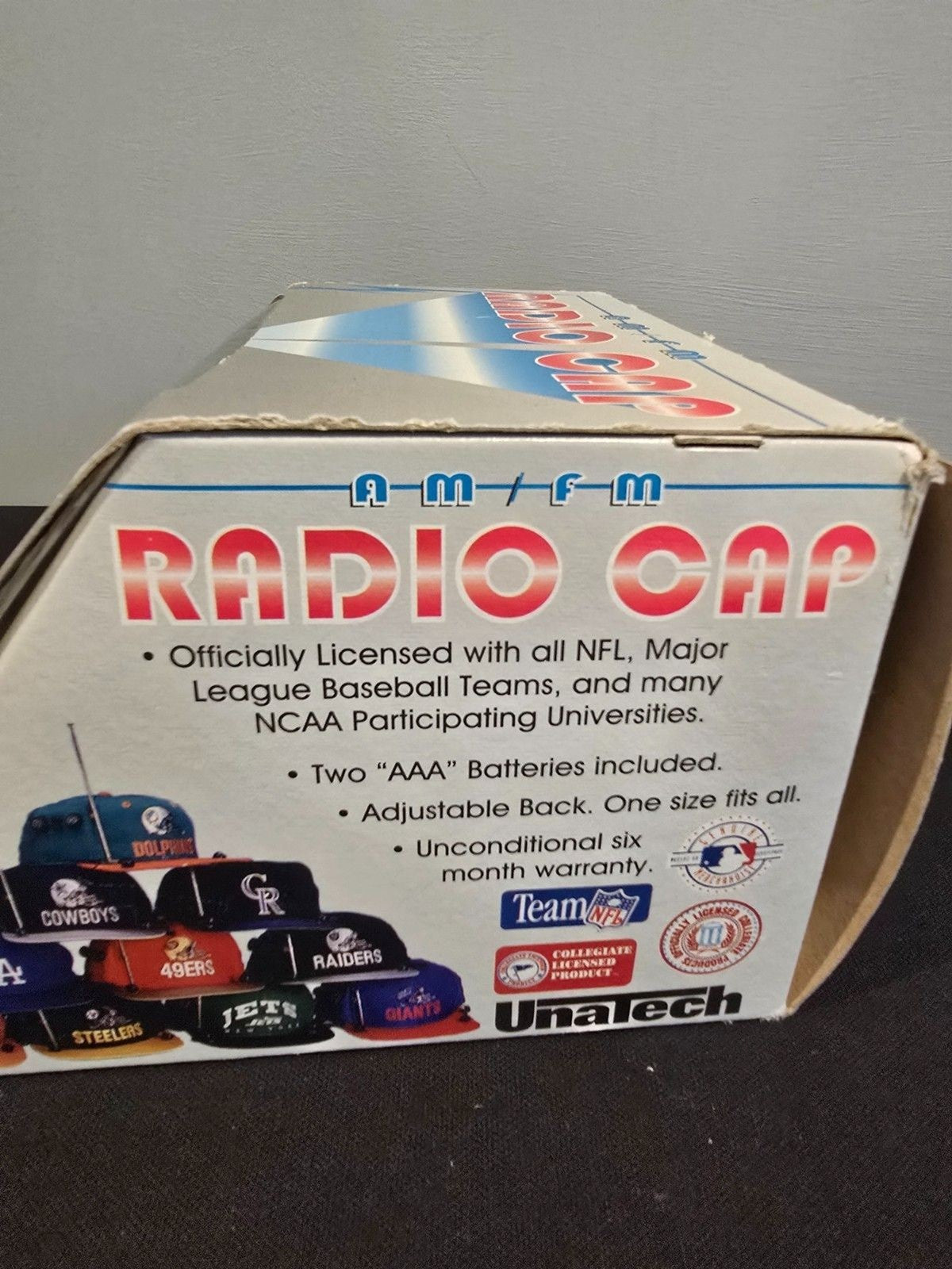 Vintage New England Patriots AM/FM Radio Cap – NIB – 1990s NFL Novelty Hat