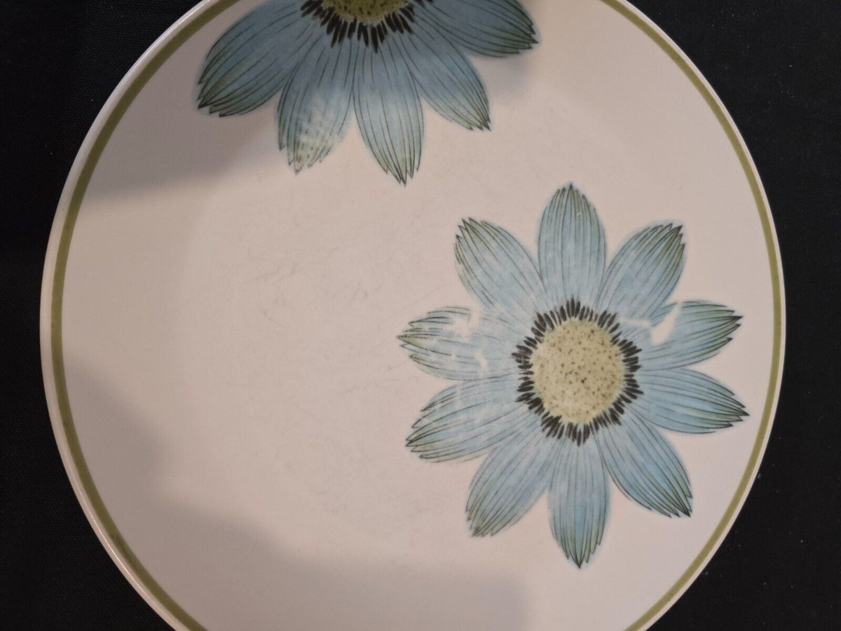 Set 2 Noritake Progression China Up-Sa Daisy 10 1/4" Dinner Plates 9001 Blue