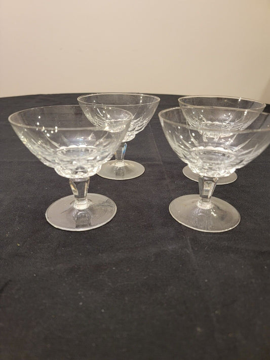 Franconia Regent 8 oz Blown Glass Champagne Sherbet  Set of 4