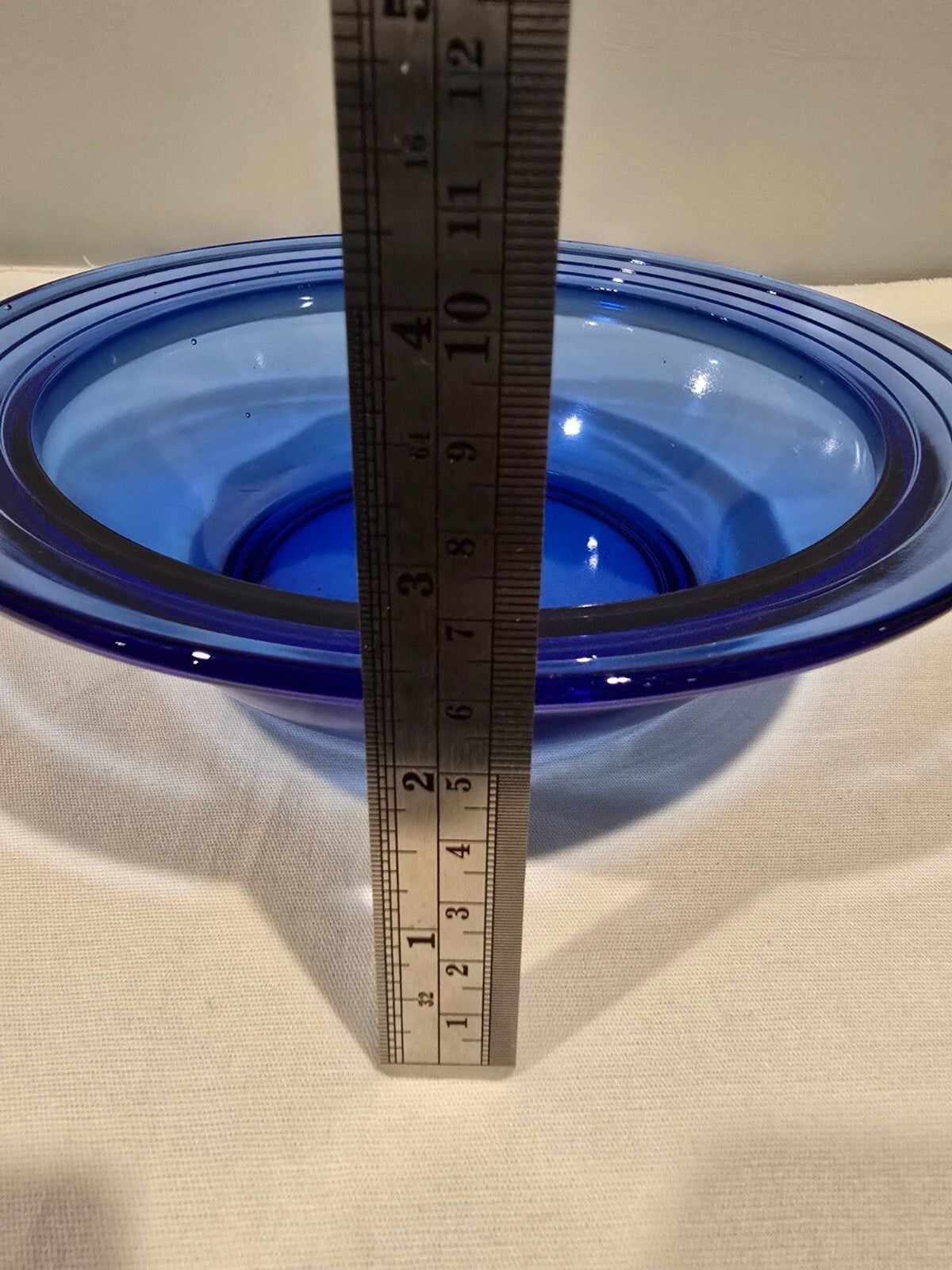 Hazel Atlas Moderntone Cobalt Large Mixing Bowl – Depression Glass – Vtg 1930s