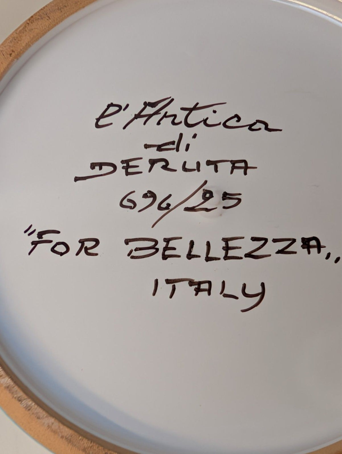 L'Antica Deruta Bellezza Farina Flour Canister w Lid Italian Majolica 10"