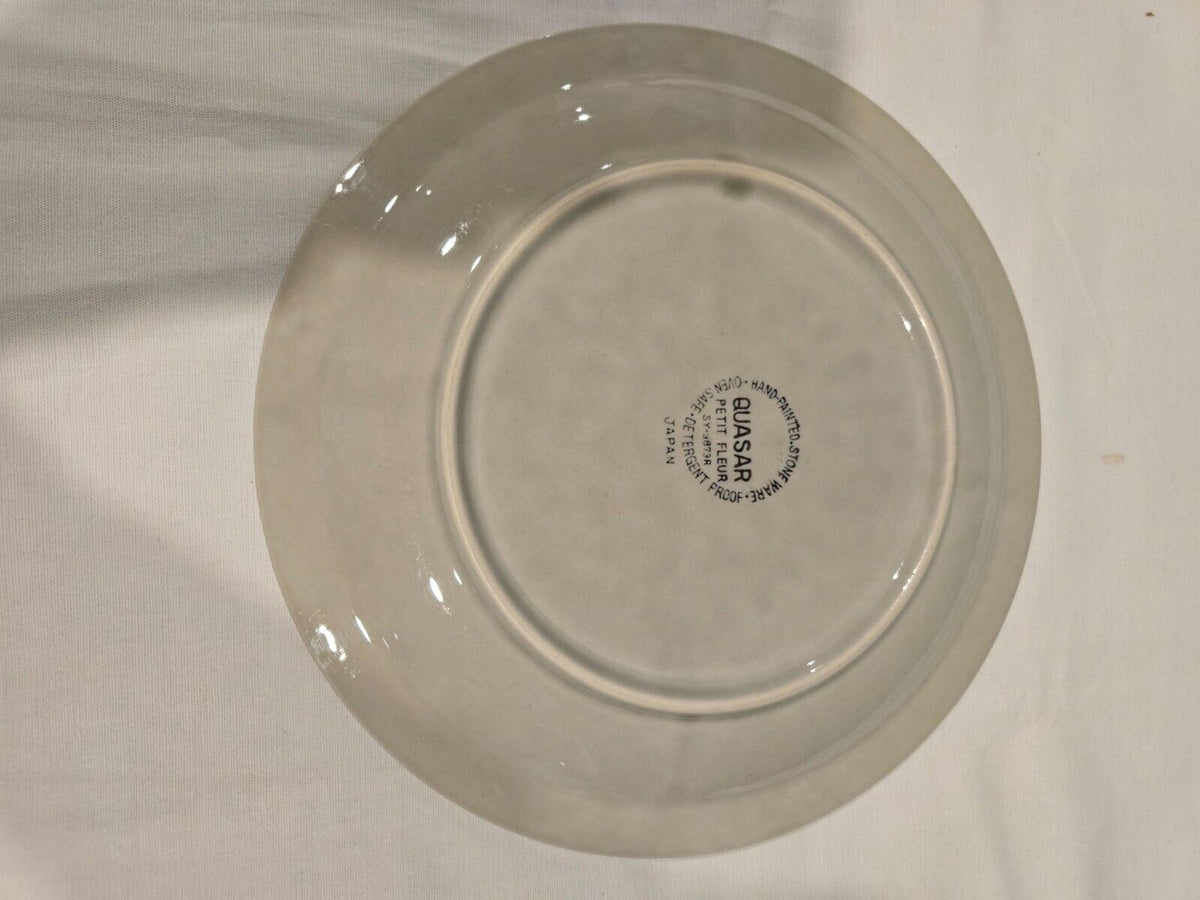 Set of 2 Quasar Petit Fleur Sy-9873R Dinner Plate Stone Ware Japan Hand painted