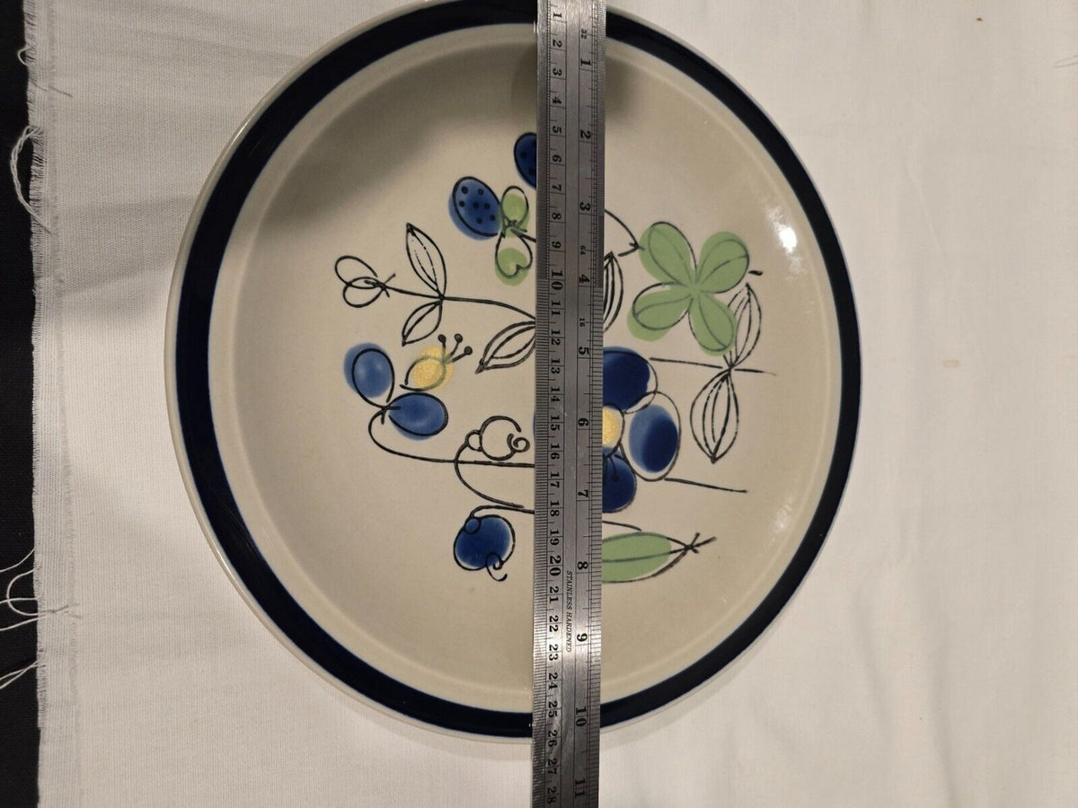 Set of 2 Quasar Petit Fleur Sy-9873R Dinner Plate Stone Ware Japan Hand painted