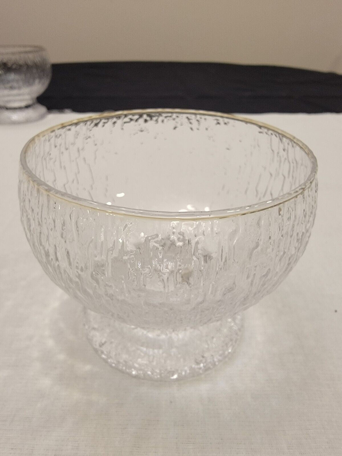 Set of 4 Iittala Kekkerit Timo Sarpaneva Glass Desert Bowls Finland 1970's