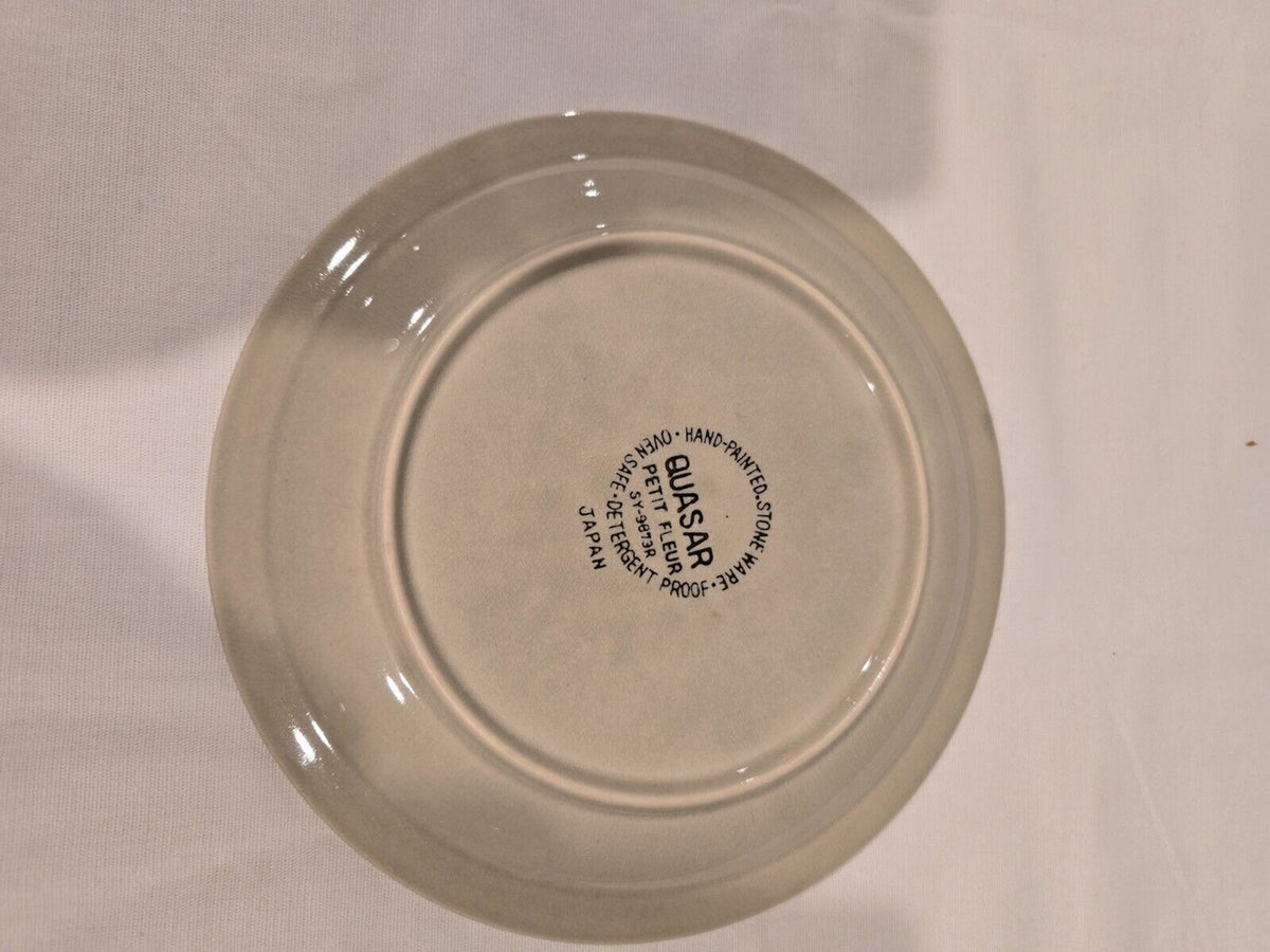 Set of 2 Quasar Petit Fleur Sy-9873R Salad Plate Stone Ware Japan Hand painted