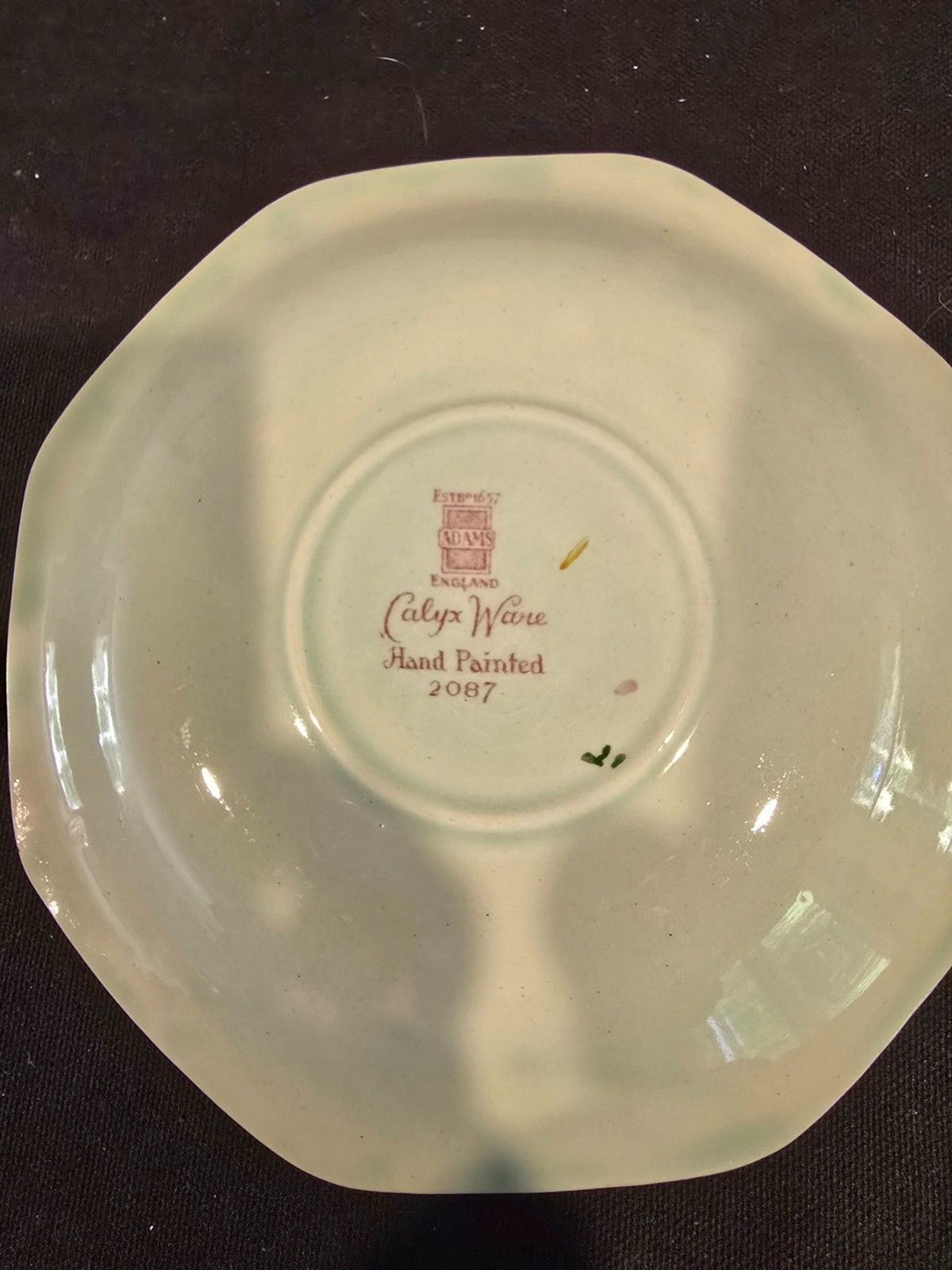 Adams Calyx Ware Lowestoft 2087 Hand Painted Cream Soup Bowl/Underplate England