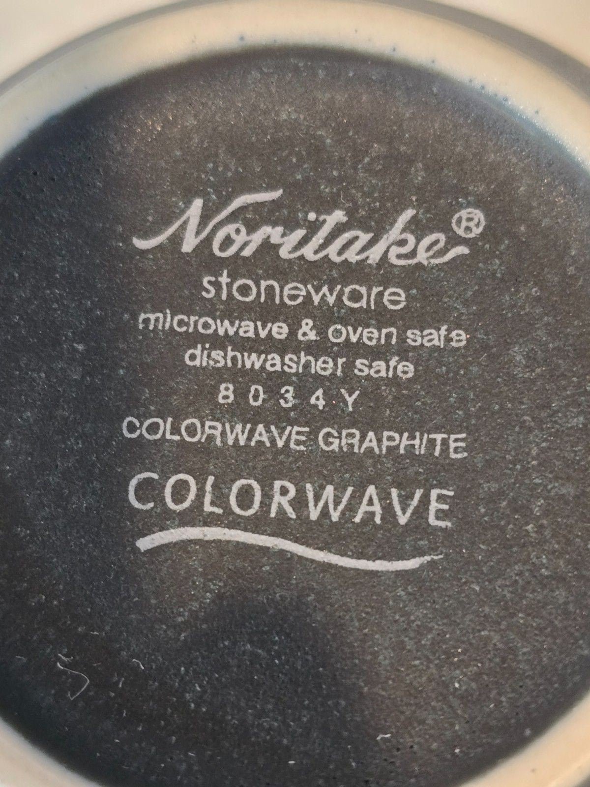 Set of 7 Noritake Stoneware Colorwave Graphite 12 Oz Coffee Mugs #8034 Pattern