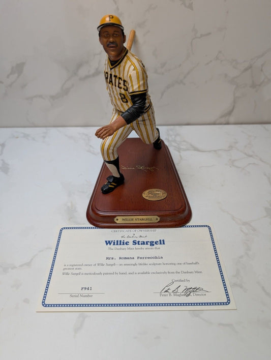 Danbury Mint Willie Stargell All Star Figurine COA Pittsburgh Pirates