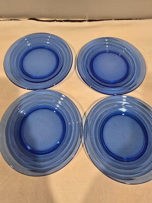 Hazel Atlas Cobalt Moderntone 6" Desert Plate – Depression Glass – 1930s–50